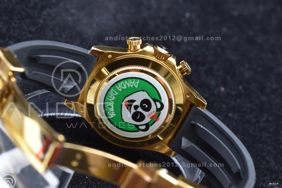 on YG Daytona BTF SA Edition Rubber Oysterflex 766 Dial Best 1:1 Black Original 116518 Strap 0825